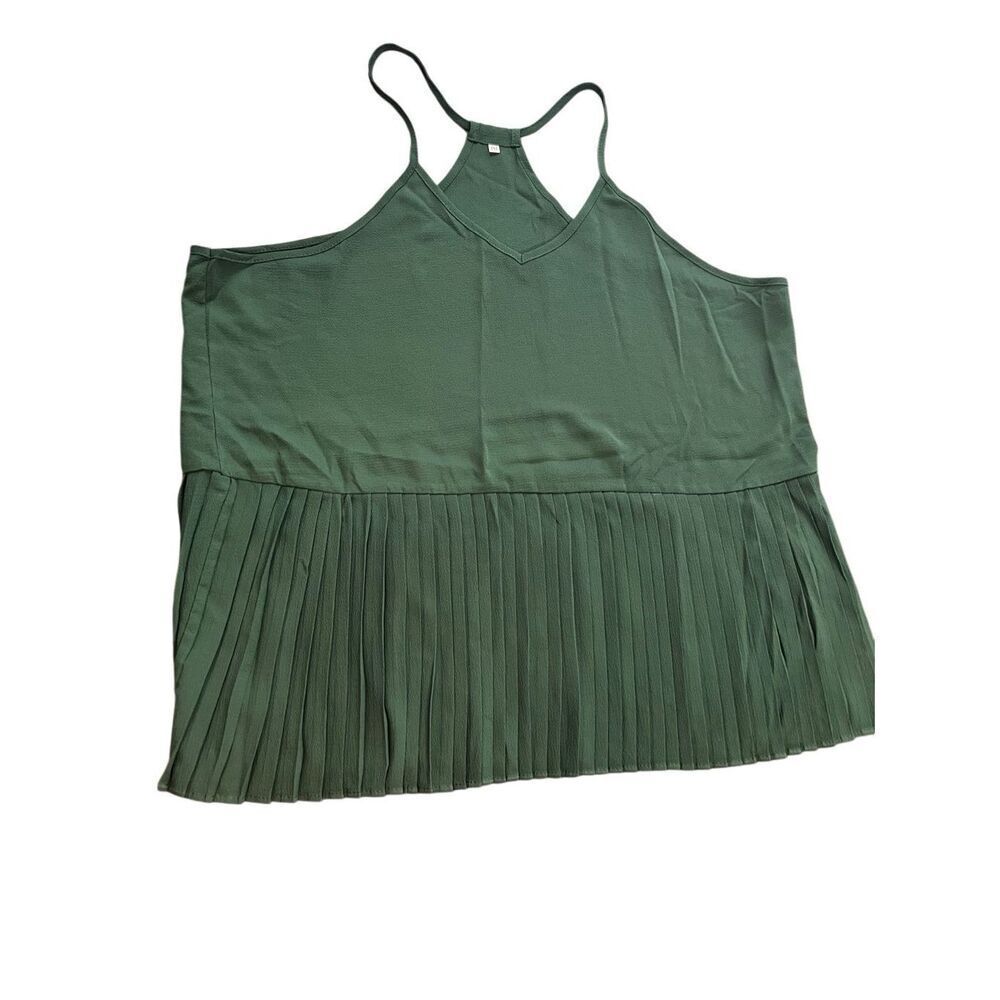 VCAY Ruffle Hem Rib-Knit Cami Top size 2XL - Picture 5 of 9